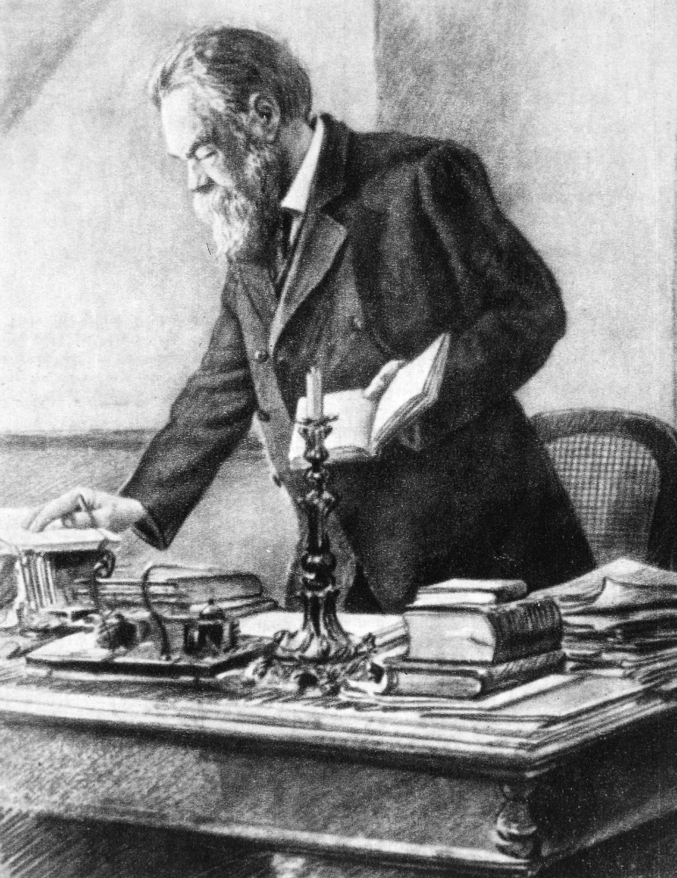 Friedrich Engels (1820-1895). /Ngerman Socialist. Drawing By Nikolai ...