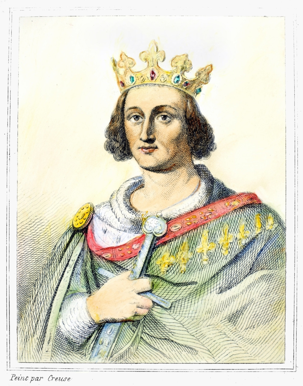 Louis IX known as St Louis (1215-70) a member of available as Framed  Prints, Photos, Wall Art and Photo Gifts