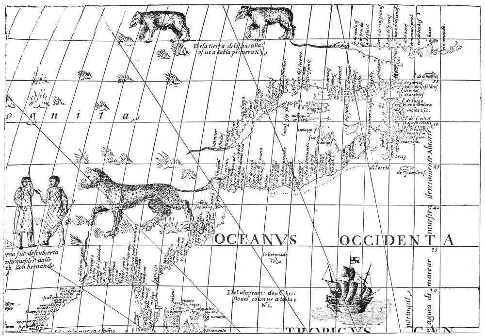 Cabot: New World Map, 1544. /Ndetail From Sebastian Cabot'S 1544 Map Of ...