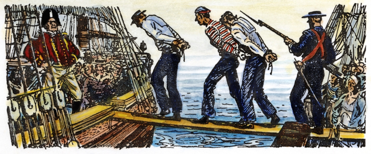 British Impressment, 1800S. /Nbound American Seamen Forced To Leave