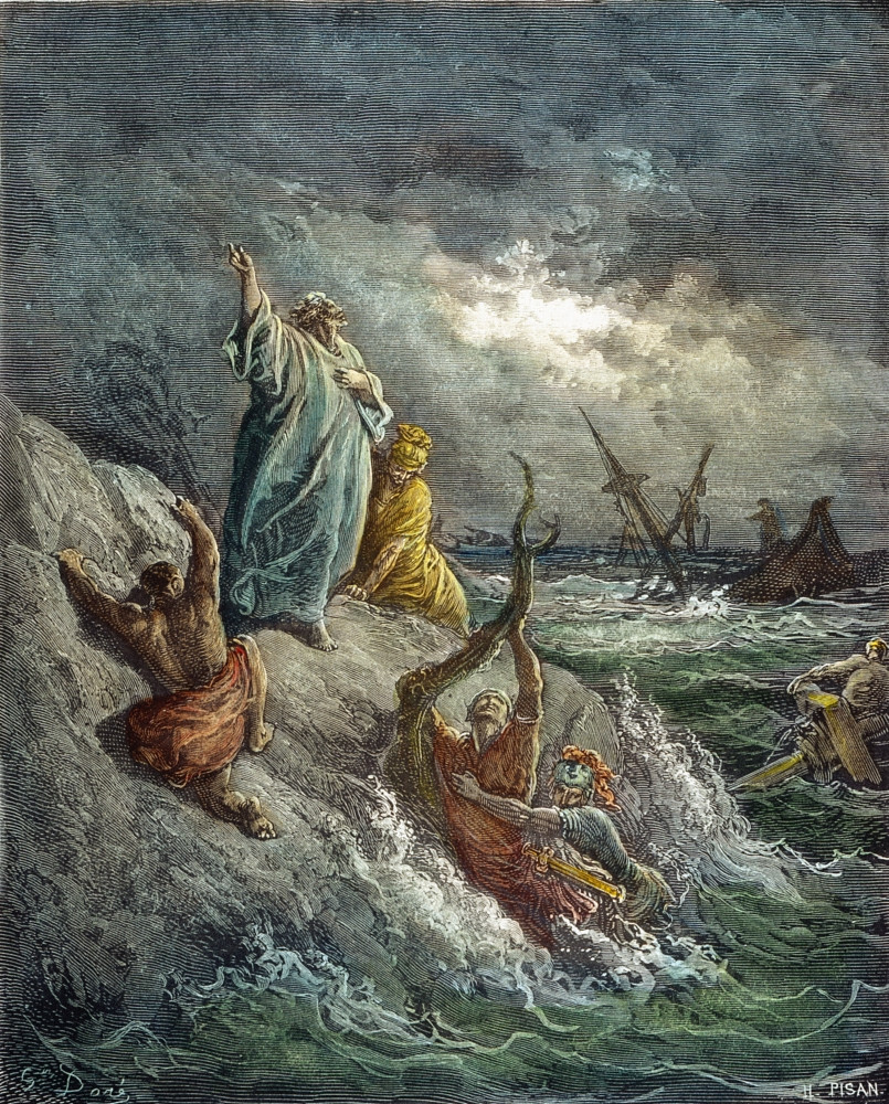 St. Paul: Shipwreck. /N(Acts 27:44). Wood Engraving, 19Th Century ...