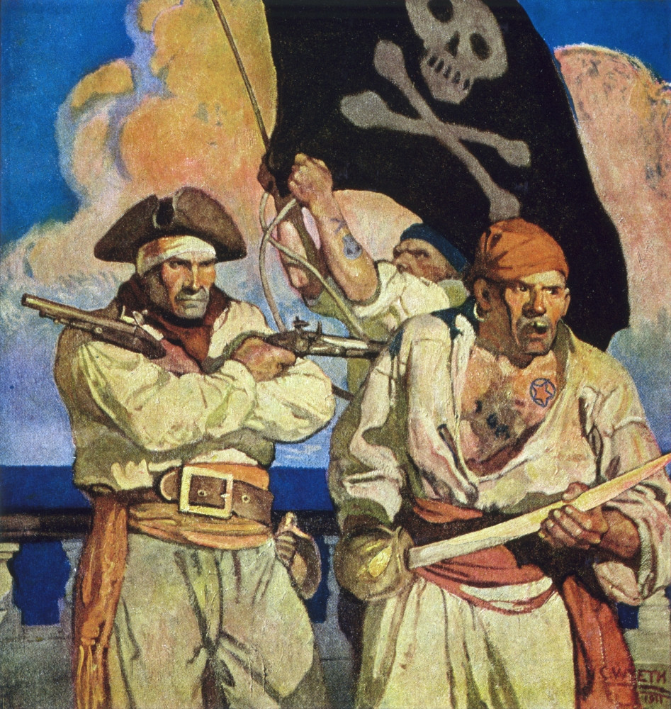 Wyeth: Treasure Island. /Nillustration, 1911, By N.C. Wyeth For