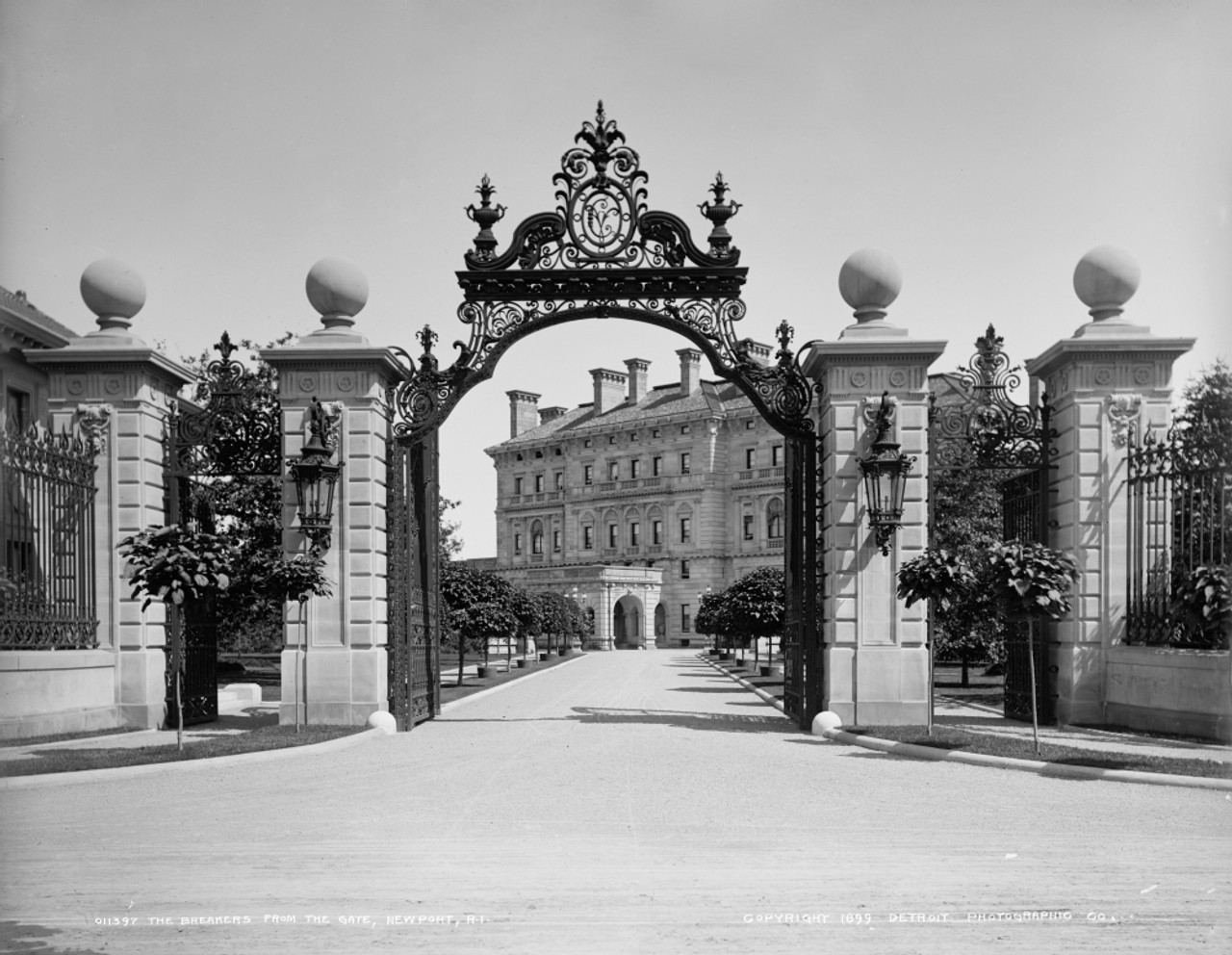 Newport: Vanderbilt Home. /Nthe Breakers, The Summer Residence Of Cornelius  Vanderbilt Ii In Newport, Rhode Island. Photograph, C1899. Poster Print by 