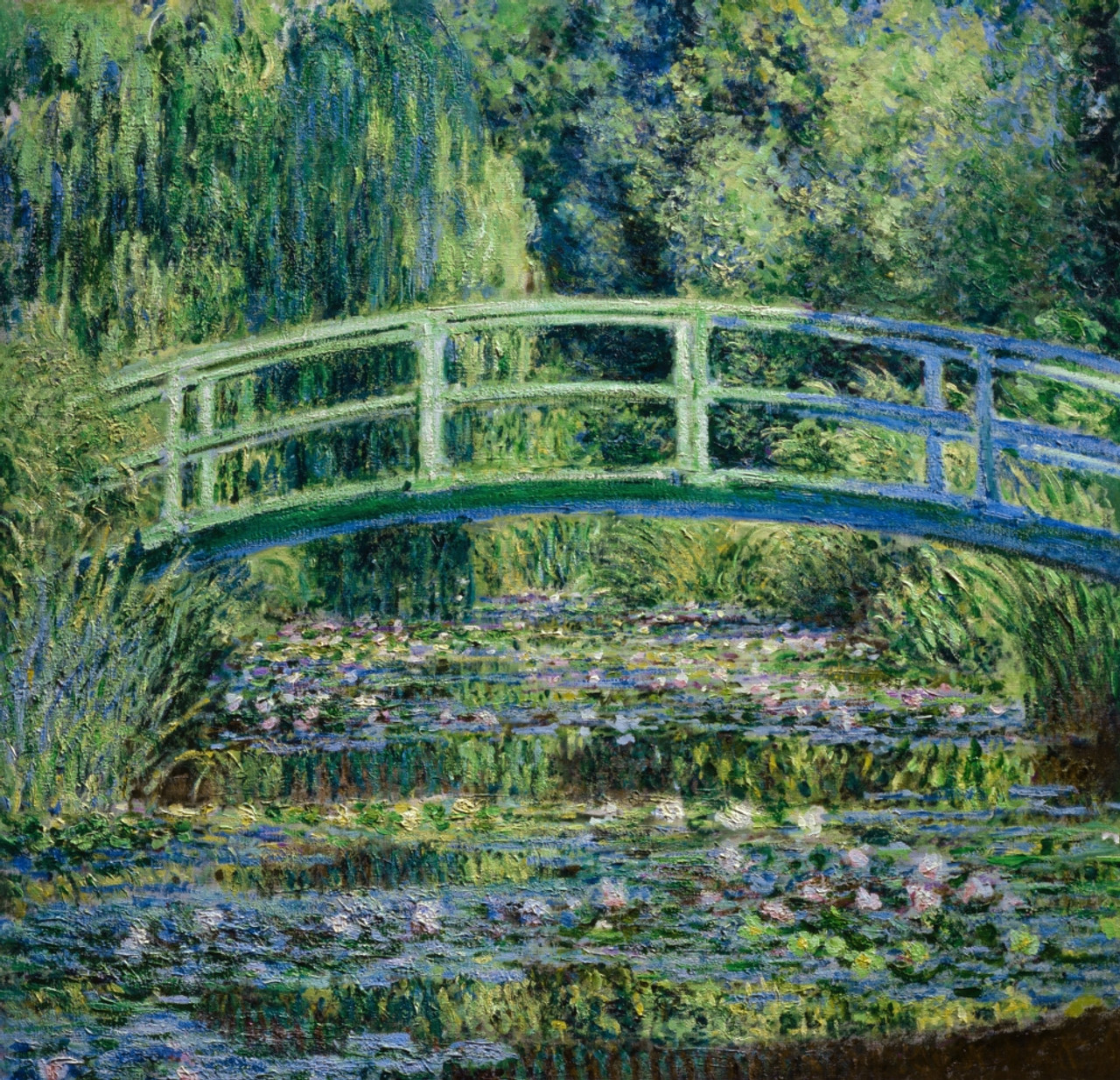 Monet: Water Lilies, C1898. /N'Water Lillies And Japanese Bridge.' Oil On  Canvas, Claude Monet, C1898. Poster Print by Granger Collection - Item #