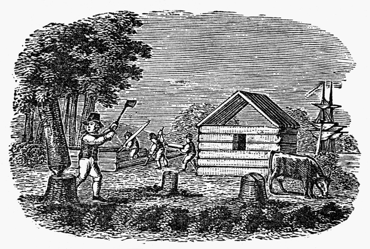 Colonial Farm Site. /Nthe Establishment Of A Farm Site In 18Th Century ...