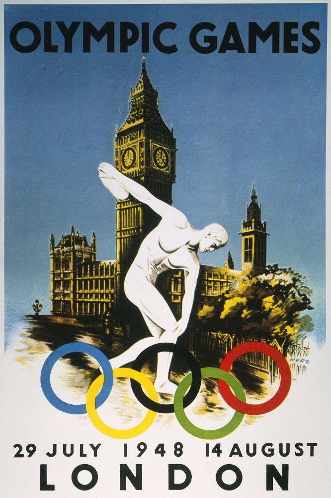 Olympic Games, 1948. /Nthe Official Poster For The 1948 Olympic Games ...