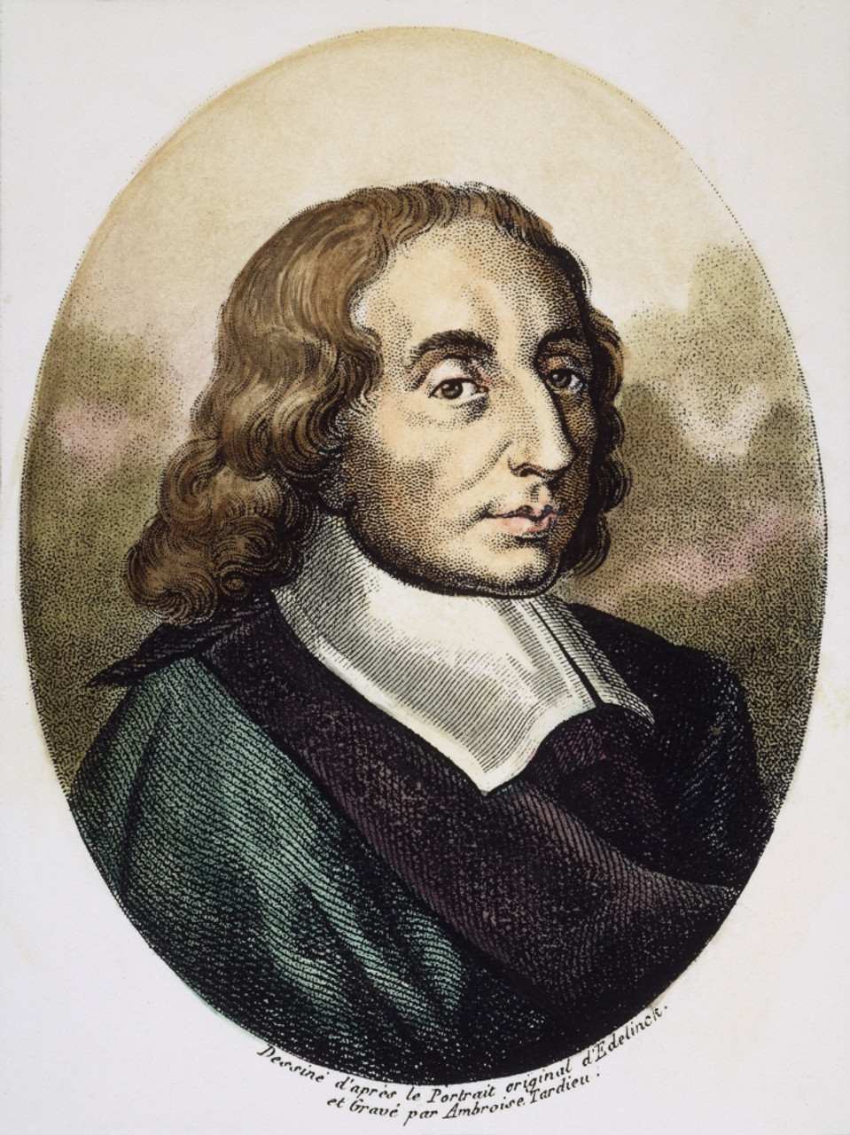 Blaise Pascal (1623-1662). # Poster Philosopher. Item VARGRC0008017 Granger Print - (1788-1841). Stipple By Posterazzi - /Nfrench Engraving Scientist Collection by And Ambroise Tardieu