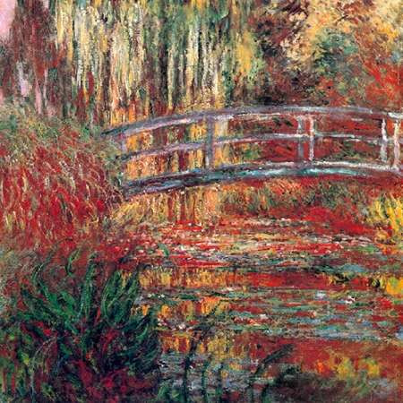 Water Garden And Japanese Footbridge 1900 Poster Print by Claude