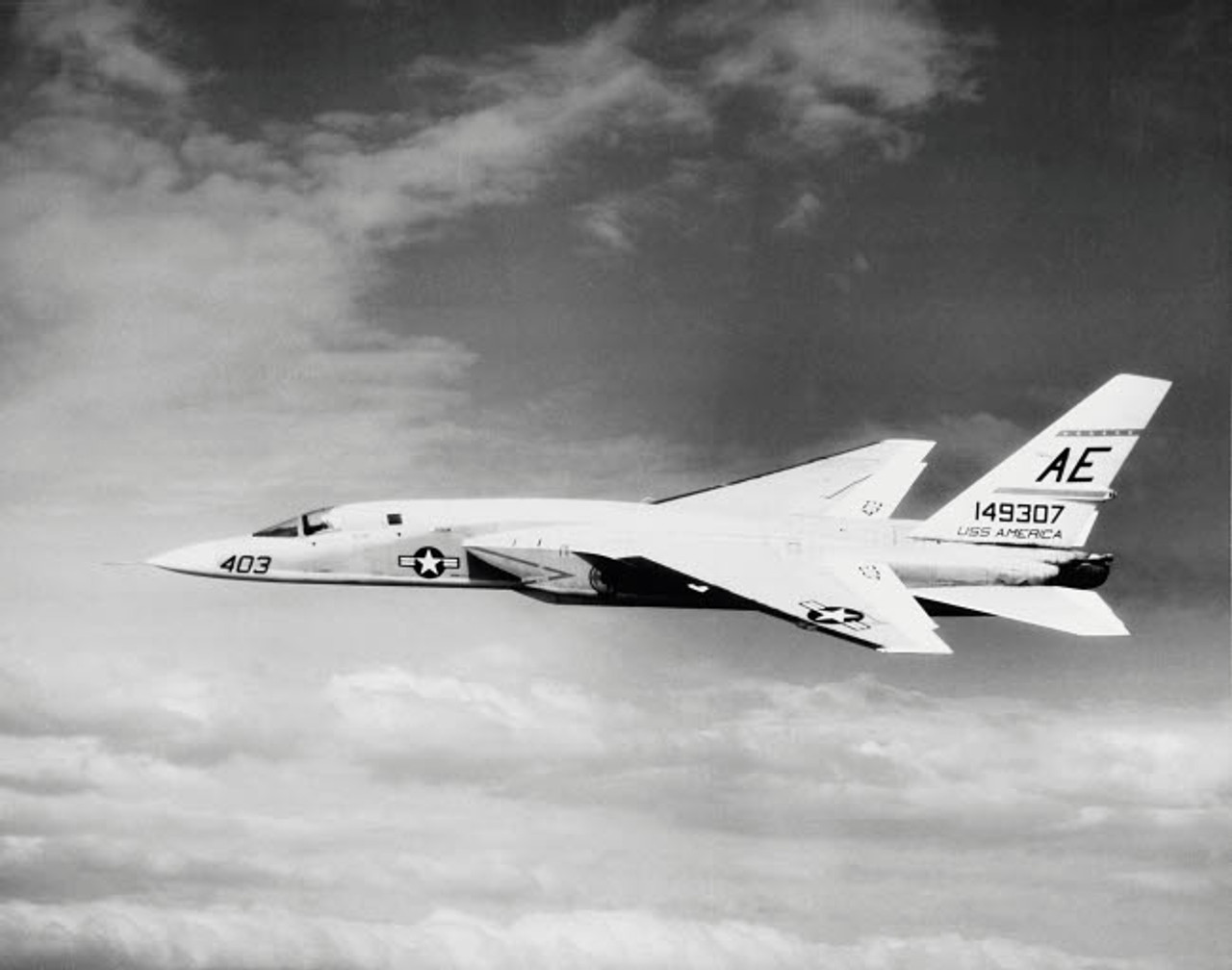 RA-5C Vigilante in flight, circa 1966 Poster Print by