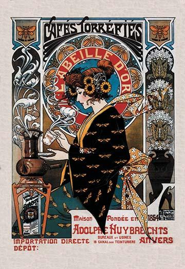 Coffee poster by Henri Privat-Livemont. He was an artist born in