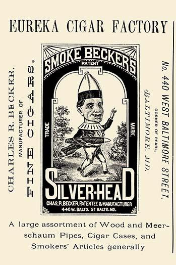 A Baltimore, Maryland cigar shop with all manner of tobacco paraphernalia  as well as the features Charles Becker Fine Cigars. Poster Print by Unknown  - Item # VARBLL0587226404