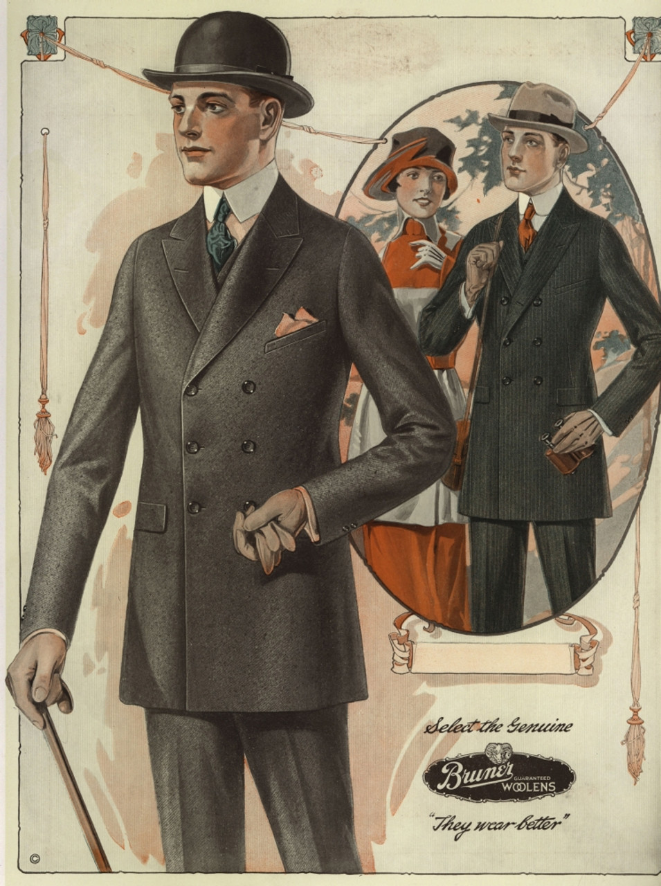 Men'S Conservative Double-Breasted Suits From The 1920S Poster Print By ...