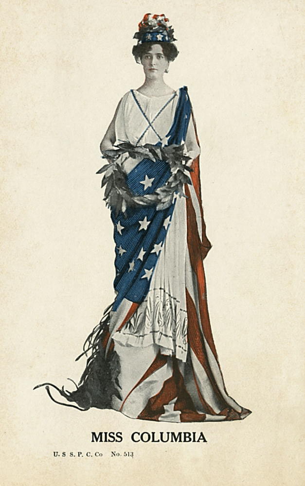 Miss Columbia - Personification Of The Usa Poster Print By Mary