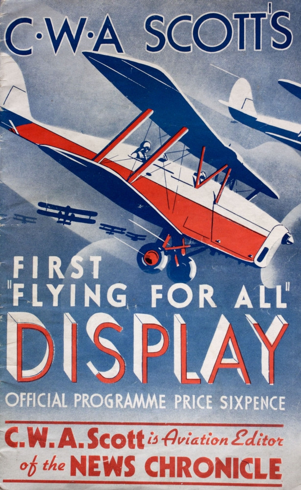 Programme Cover C W A Scottu0027S First Flying For All Display Poster Print By  Mary Evans Picture Library/Onslow Auctions Limited - Item # VARMEL11017839