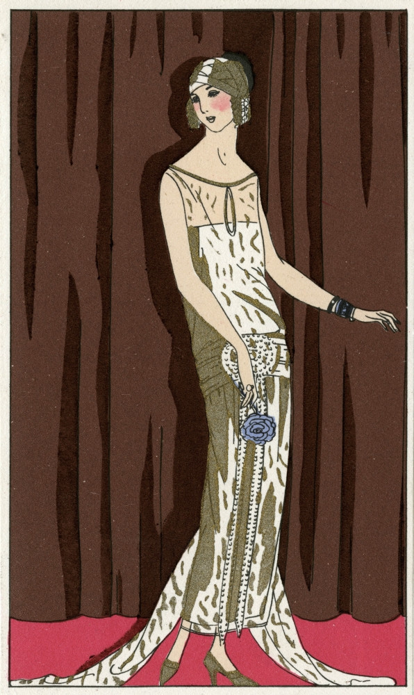 sachin and babi light blue dress Evening Dress Art Print by Reutlinger