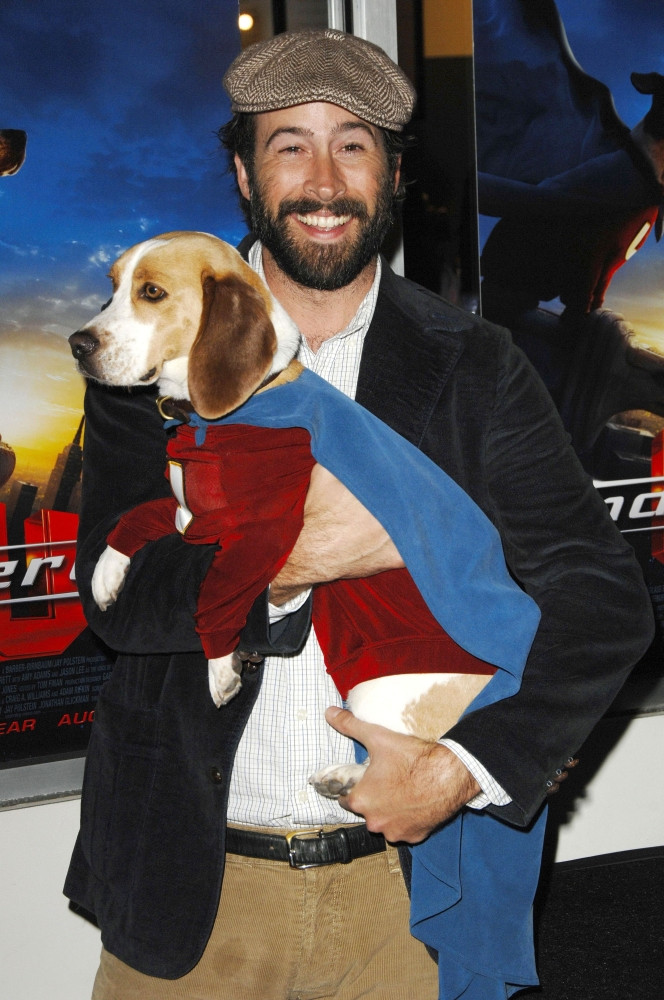 Jason Lee, Leo At Arrivals For Underdog Premiere, Regal EWalk Stadium