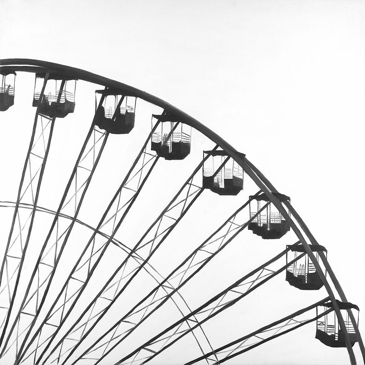 Colored Pencil Drawing Detail And Silhouette of Ferris Wheel wi Drawing by  Eiko Tsuchiya - Fine Art America