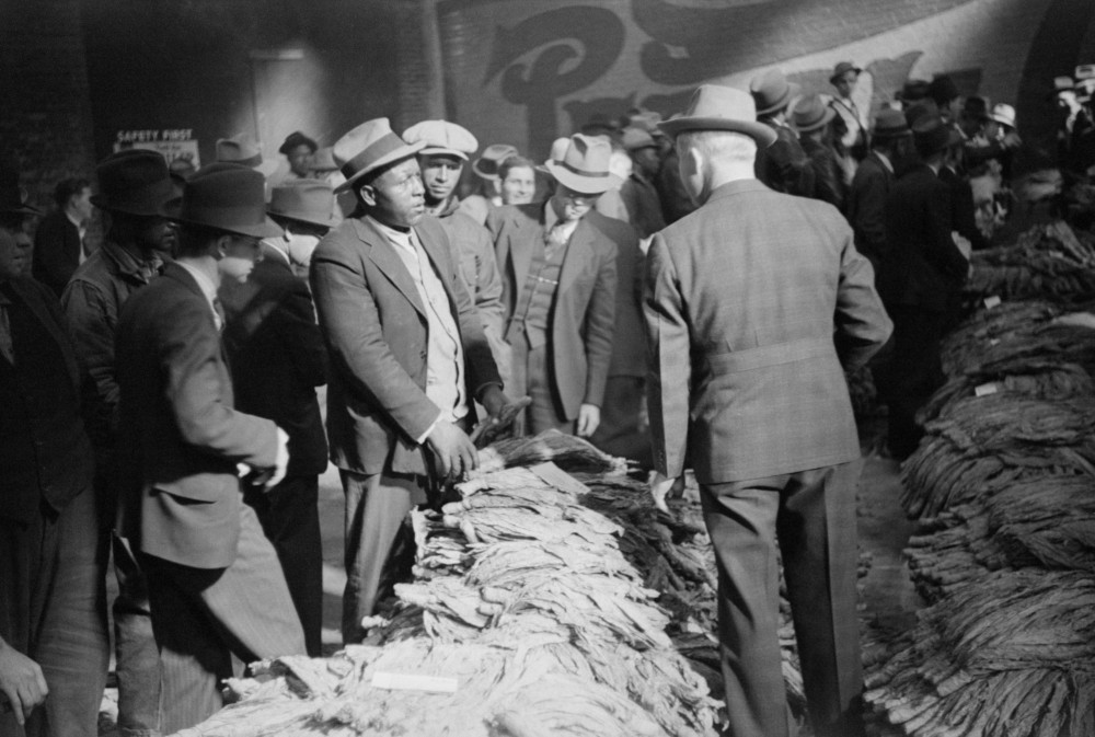 tobacco auction African American Farmer Negotiating At A Tobacco Auction History - Item #  VAREVCHISL035EC755