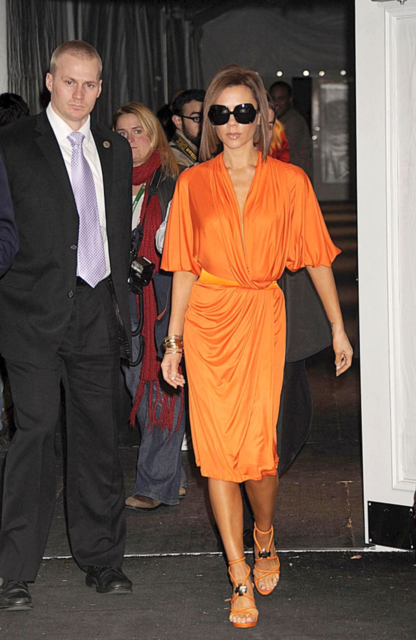 Victoria Beckham Orange Dress