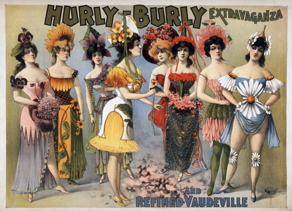 Poster For The Hurly-Burly Extravaganza And Refined Vaudeville