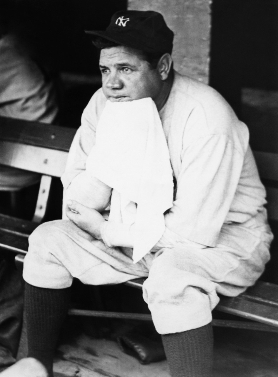 Babe Ruth In The New York Yankees by Everett