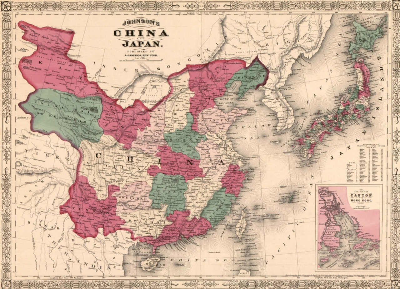1868 Map Of China And Japan History - Item