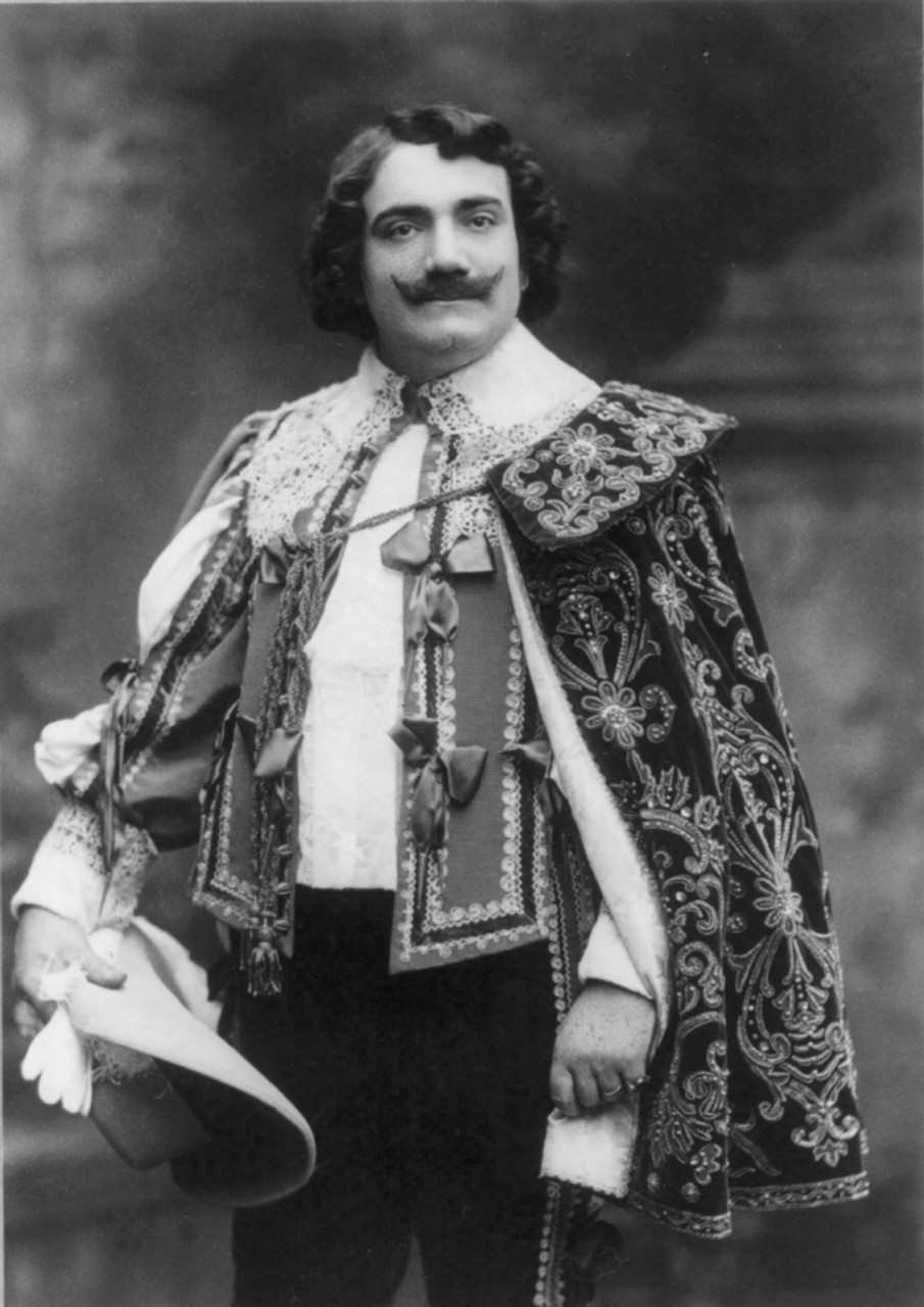 Enrico Caruso In Operatic Costume. 1908. History Item