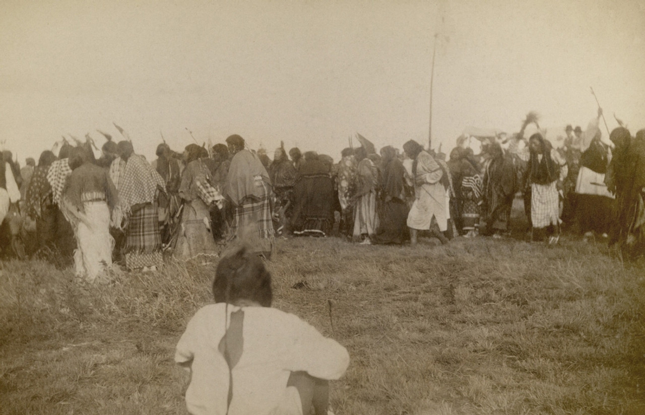 Native Americans Performing Ritual Ghost Dance C 1890 The Five Day