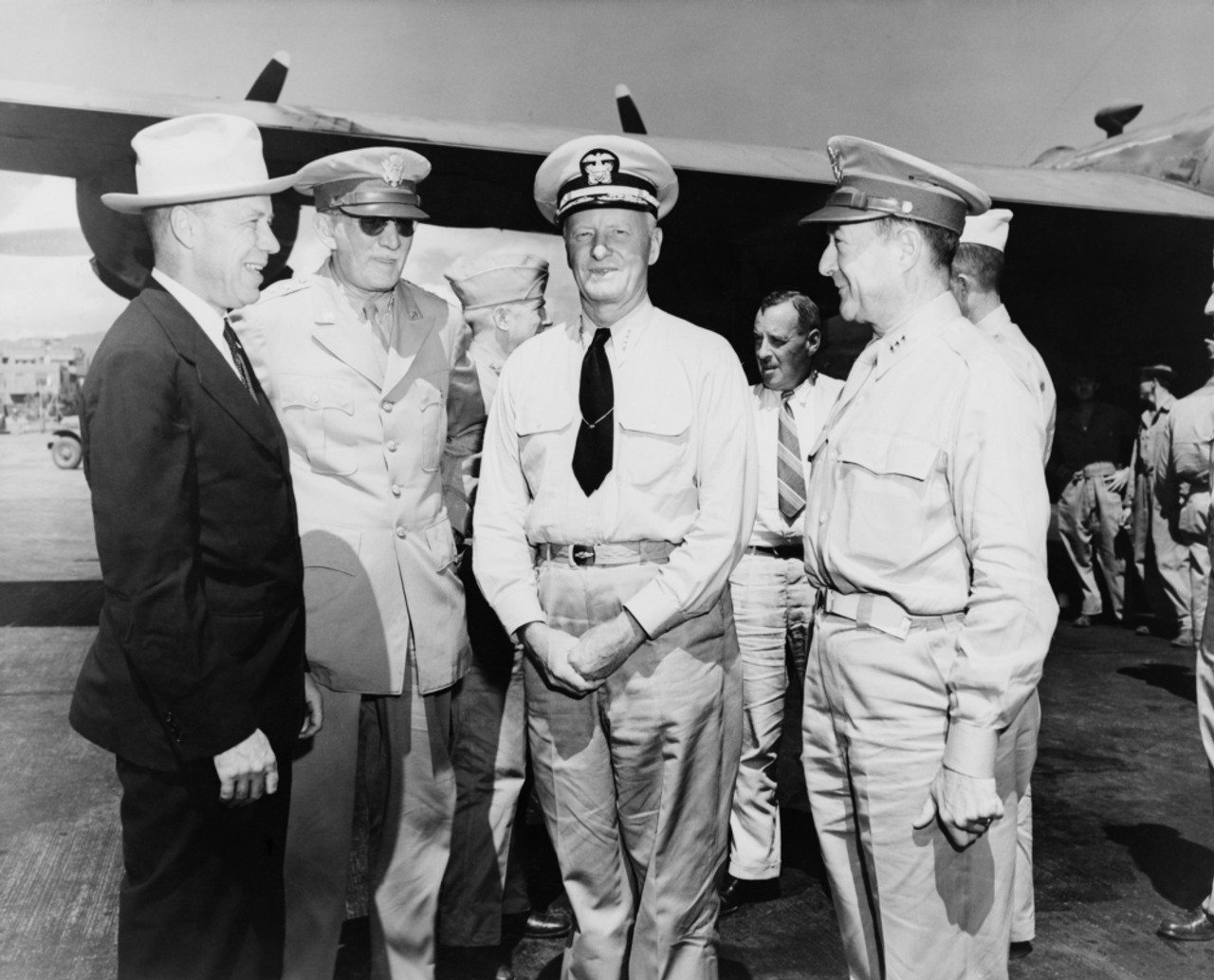 Admiral Chester with Nimitz During WWII' Photographic Print