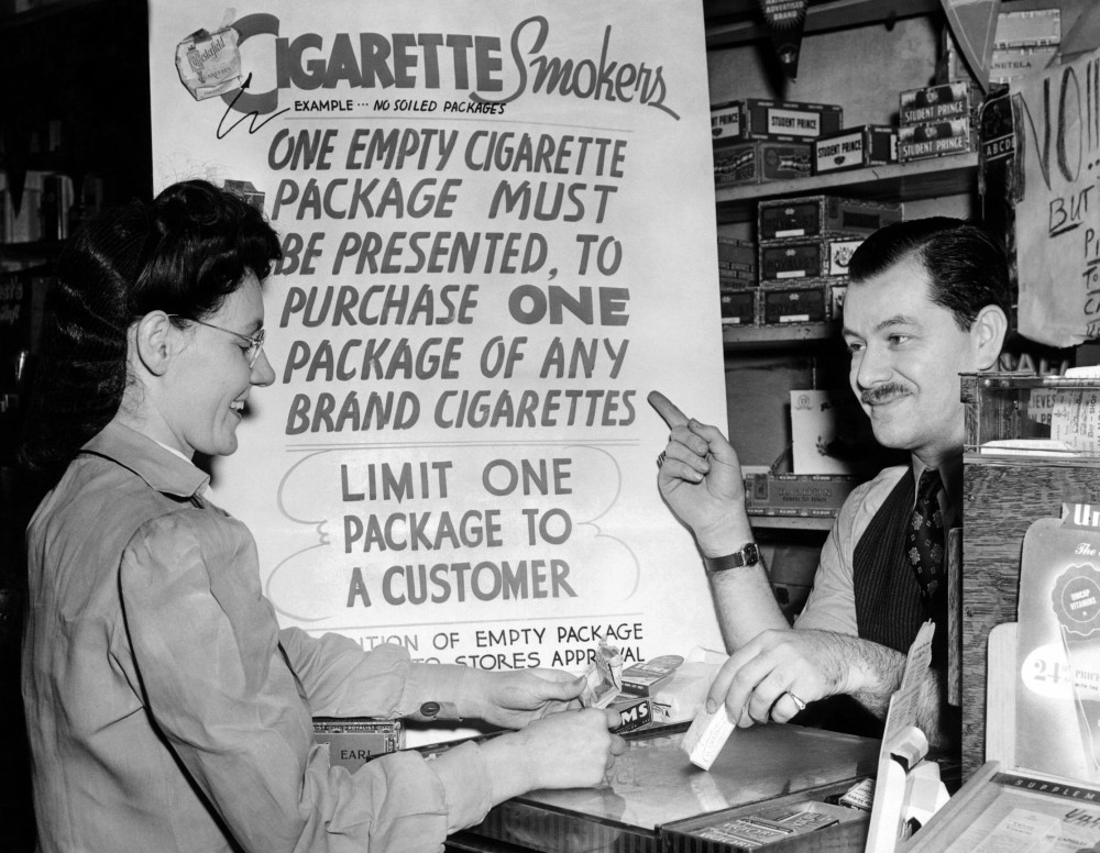 cigarette shortage Solution For The Wartime Cigarette Shortage. Ted Pollack History - Item #  VAREVCCSUA001CS665