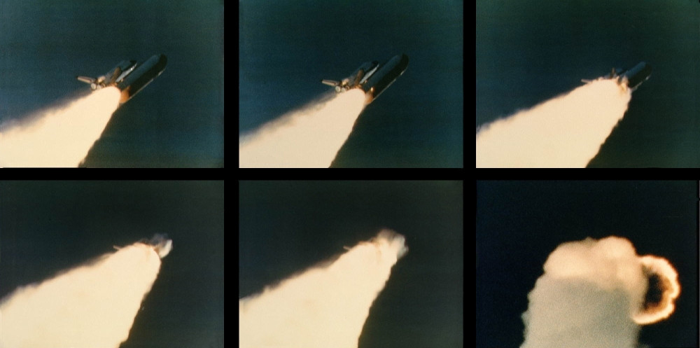 Space Shuttle Challenger Disaster Six Image Sequence Of The Challenger Explosion In Progress From 58 8 To 109 6 Seconds After Launch Jan 28 History Item Varevchisl034ec121 Posterazzi