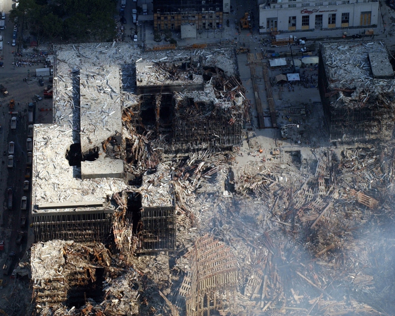Ruins Of The Collapsed World Trade Center Buildings