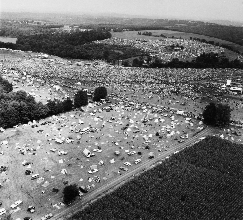 Woodstock Festival, 1969. /Naerial View Of The Woodstock Music Festival