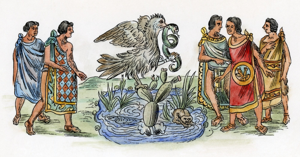 Aztec Priests, C1325. /Nled By Their God, Huitzilopochtli, Aztec