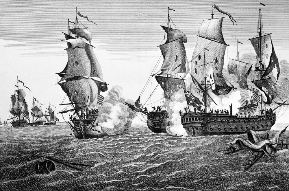 Bonhomme Richard, 1779. /Nthe Engagement Between Uss Bonhomme