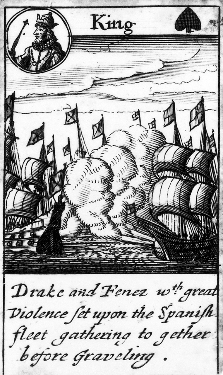 Spanish Armada 1588. N Drake And Fenez With Great Violence Set