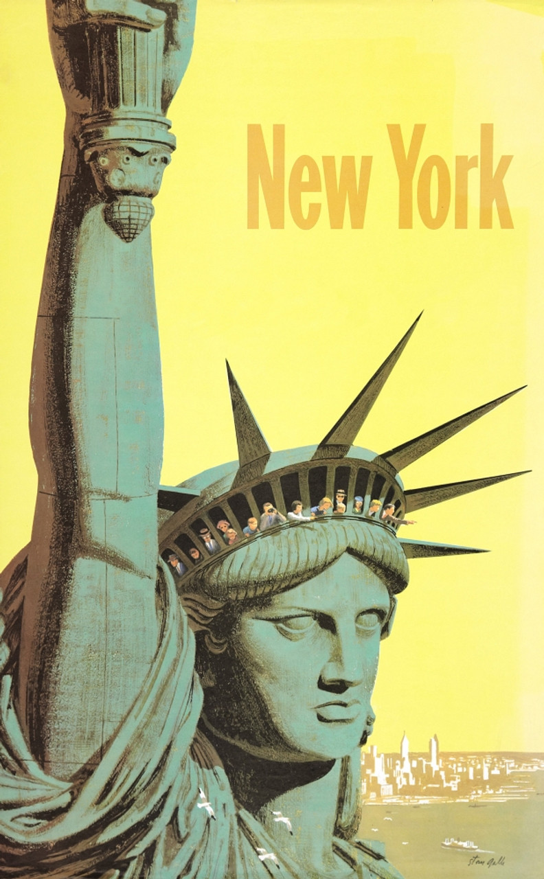 This incredible travel poster is from the famous U.S. cities