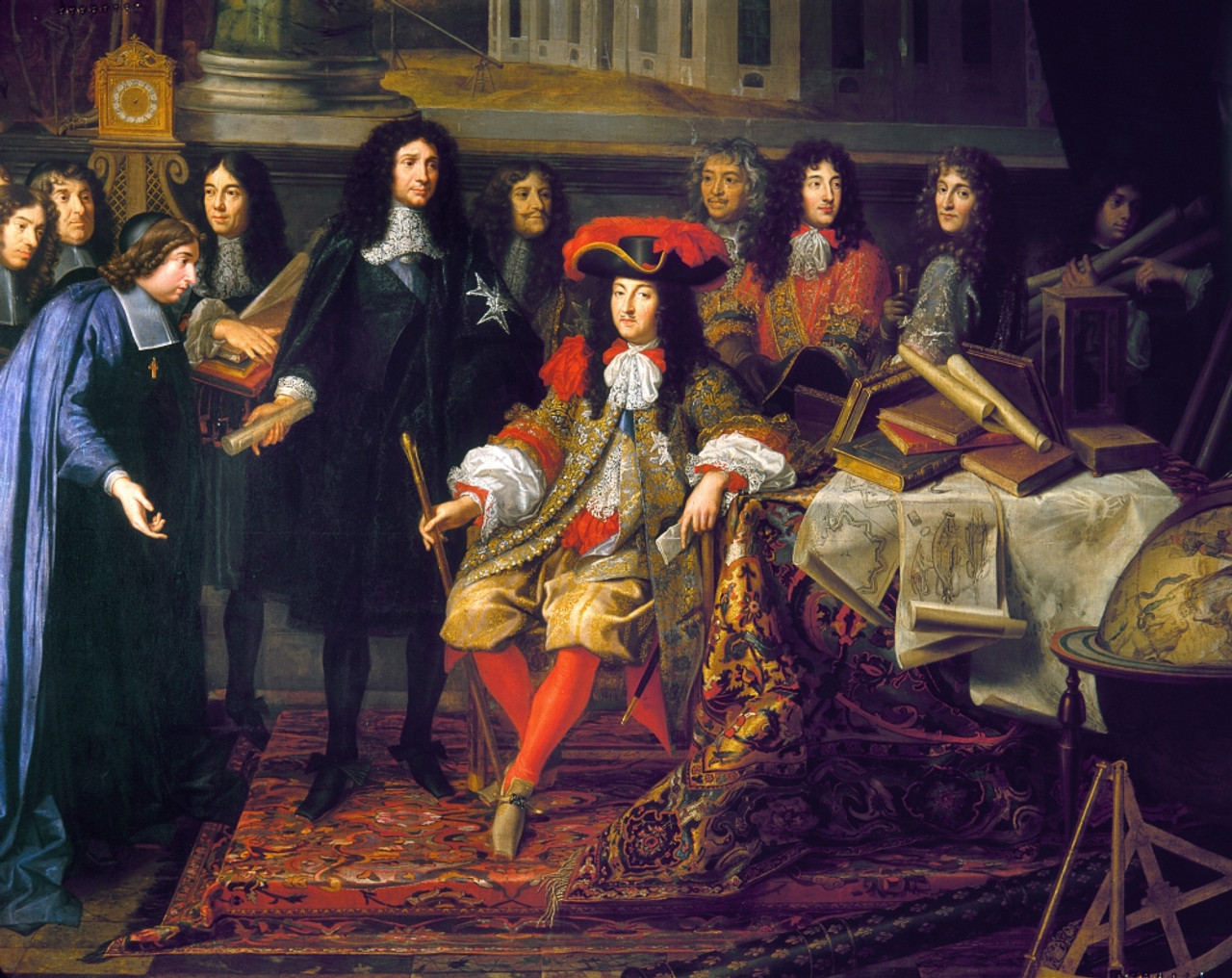 Provosts and Municipal Magistrates of Paris Discussing the Celebration of  Louis XIV 14 dit le Roi Soleil (1638-1715) at the Hotel de Ville after his  re-establishment in 1687