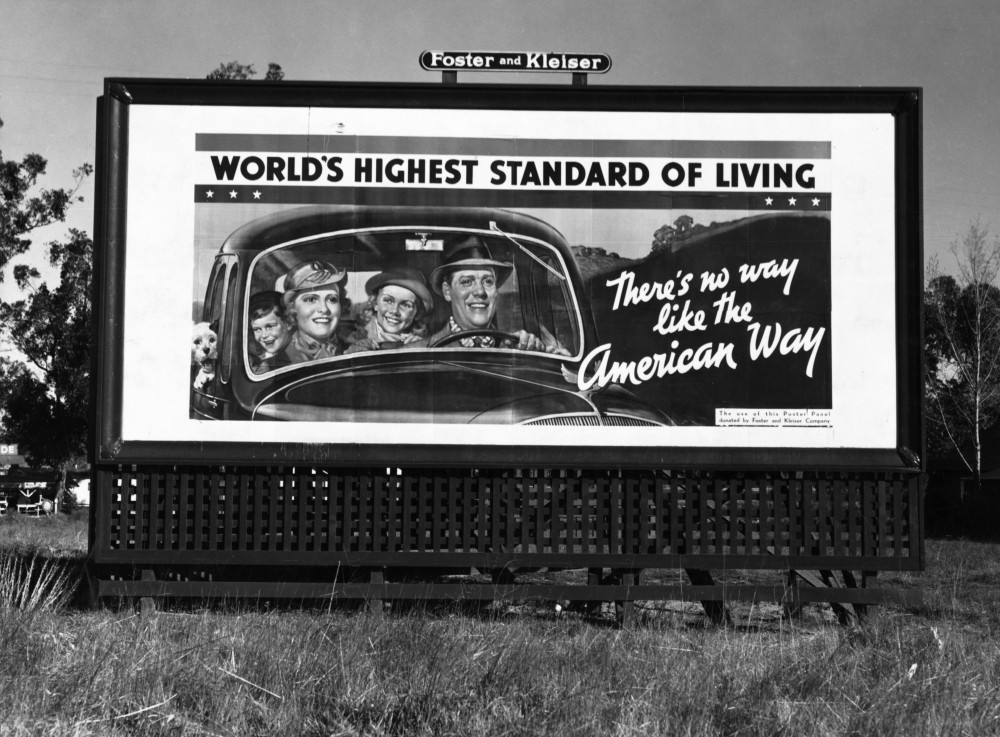 Highway Billboard, 1937. /Nnational Billboard Advertising Campaign