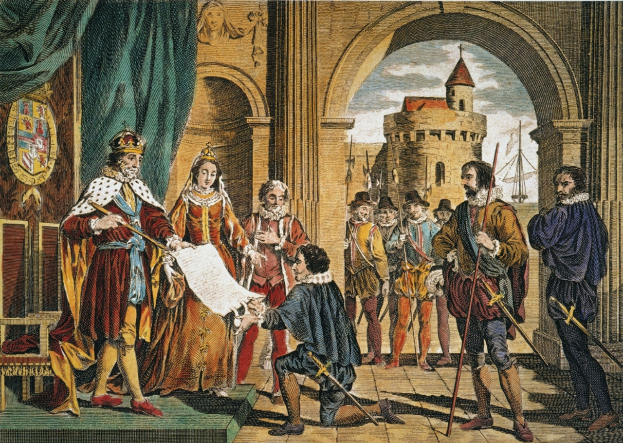 Christopher Columbus /Nbeing Given The Sailing Commission By King