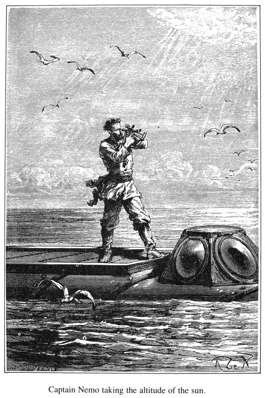 Verne: 20,000 Leagues, 1870. /N'Captain Nemo Taking The