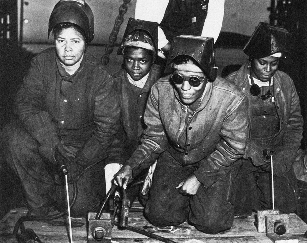 African American Woman Welders Working On The Liberty Ship, SS George