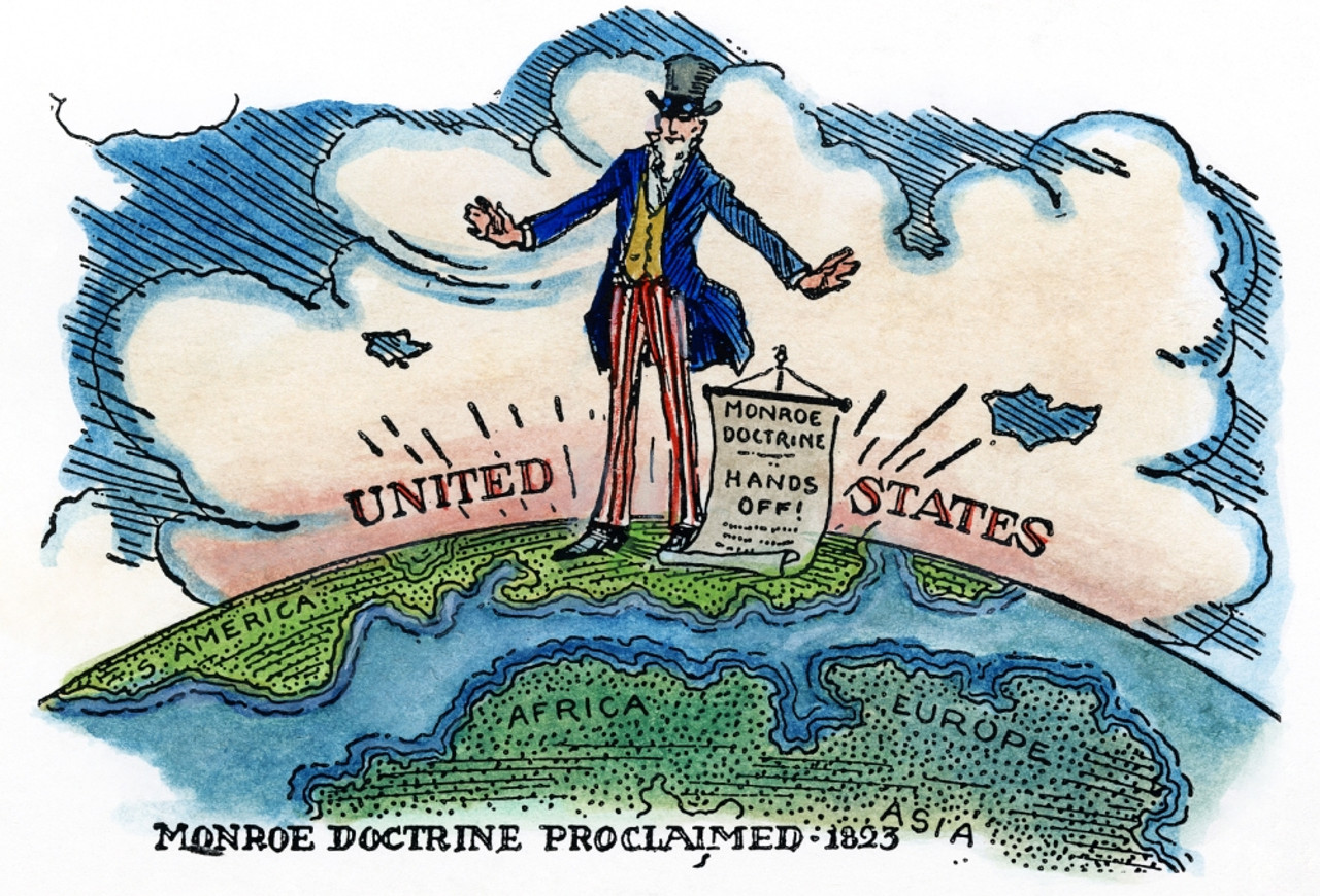 Cartoon: Monroe Doctrine, C1900. An Early 20Th Century American