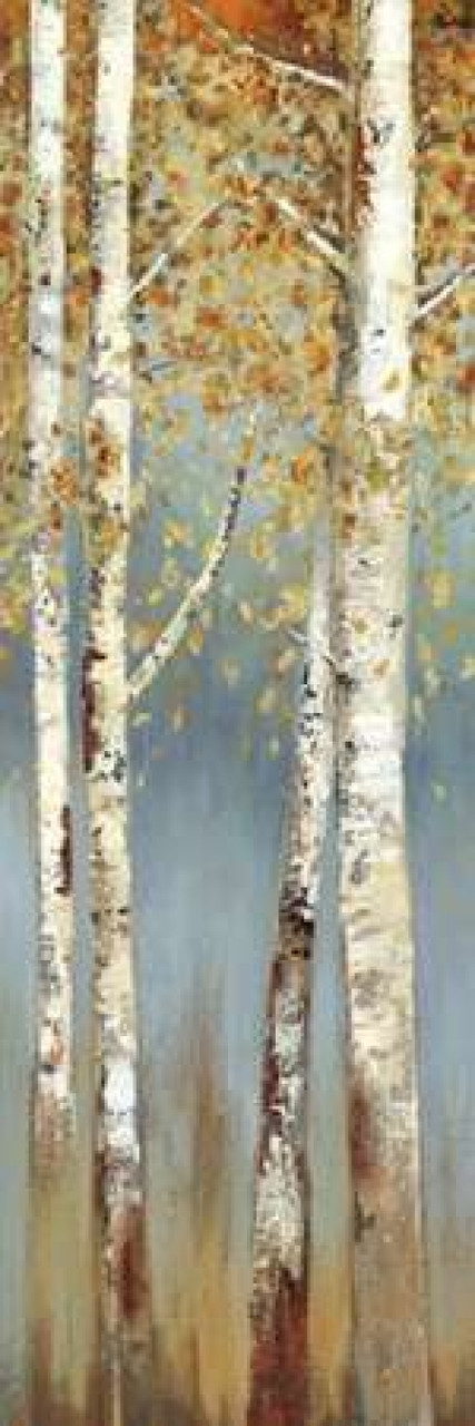 Butterscotch Birch Trees I Poster Print by Allison Pearce (8 x 24 ...