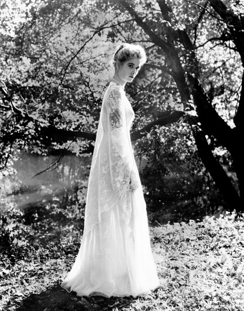 Grace Kelly - Wearing White Dress Standing in Woods Photo Print (8 x 10)