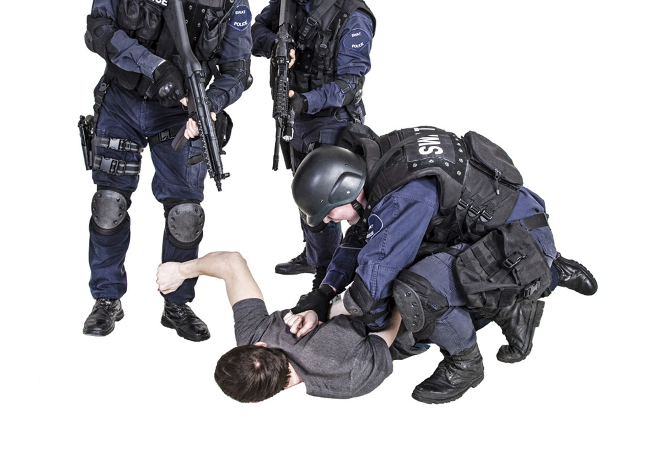 Special weapons and tactics SWAT team makes a bust. Poster