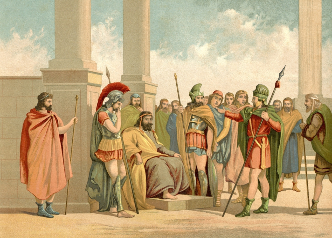 ancient greek agora illustration