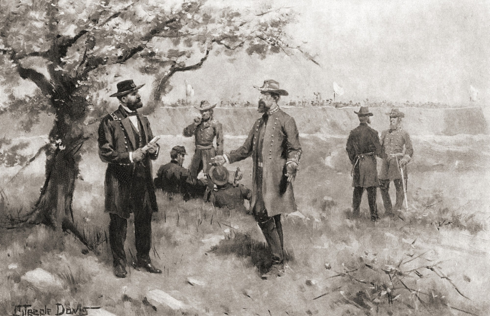 The Surrender Of General John C. Pemberton To Gen Ulysses S. Grant At