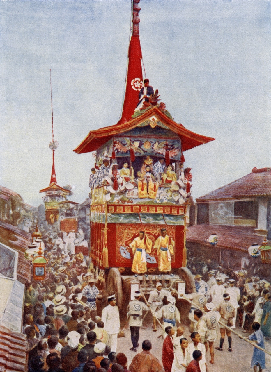 The Yamaboko Junk? Parade Part Gion Festival Celebrated Every 17th 24th  July Kyoto Japan A Procession Dashi Floats Led A Famous Halberd Endowed  Virtue ...