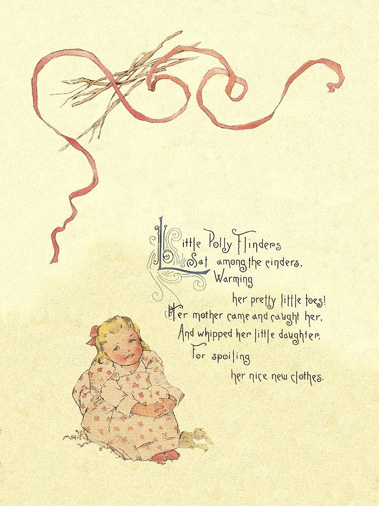Nursery Rhymes: Little Polly Flinders Poster Print by Maud